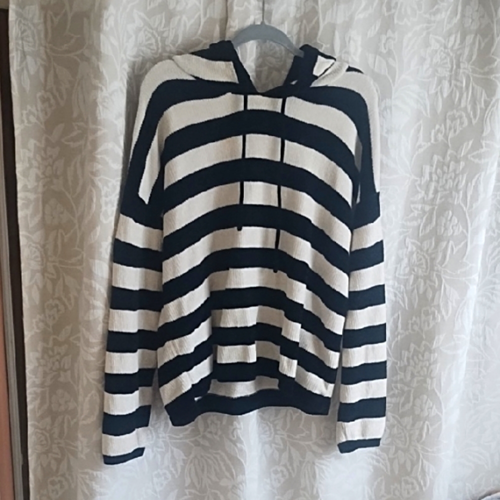 Striped Black and White Men's Sweater